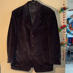 VINTAGE ZAGARO Men’s Black 100% cotton, soft, seersucker style corduroy